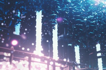 Generative AIと クリスマスと 冬の 雪