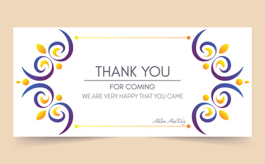 classic thank you wedding card