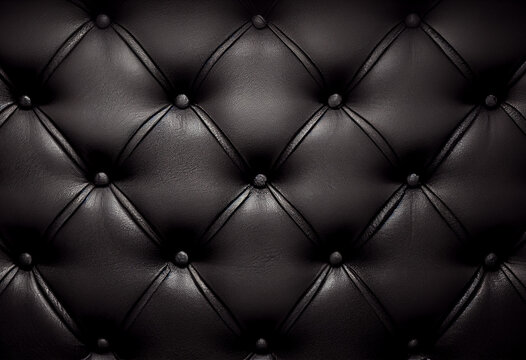 Grey dark luxury smooth shiny leather capitone background texture, for wallpaper or header.