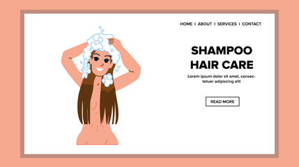 shampoo hair care vector