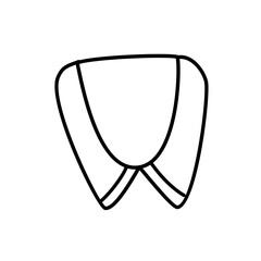 shirt collar line icon