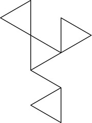Decorative Triangles Outline