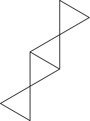 Decorative Triangles Outline