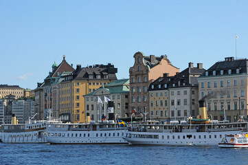 boat on the Baltic sea in Stockholm