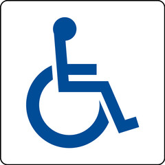 International Symbol of Accessibility Sign On White Background