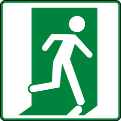 Emergency Exit Symbol (Right) Sign