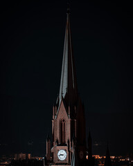 church at night