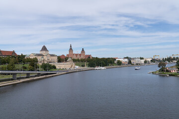 A view of the Chrobry Embankment in the city of Szczecin