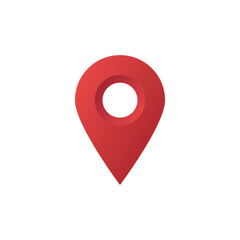 Location red icon with gradient