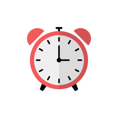 Alarm clock vector flat icon