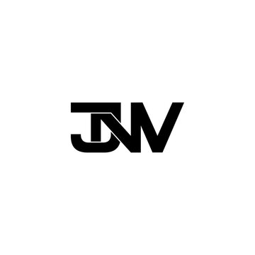 jnv initial letter monogram logo design