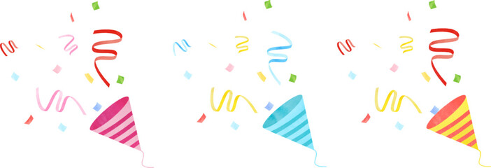 水彩のクラッカーセット