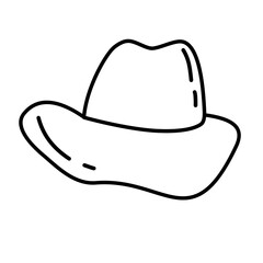 bowler hat line icon