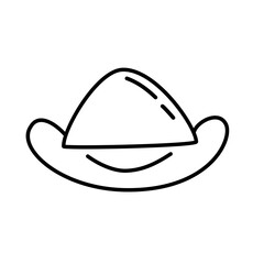 bowler hat line icon