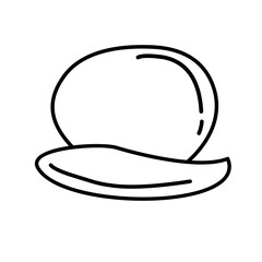 bowler hat line icon
