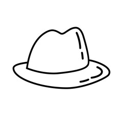bowler hat line icon