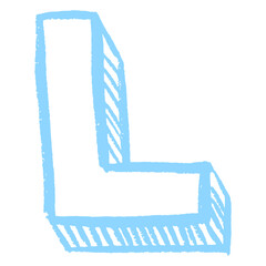 alphabet letter L chalkboard for kids education