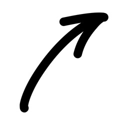 Hand drawn arrow mark cursor illustration