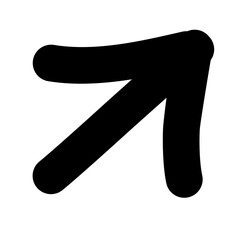 Hand drawn arrow mark cursor illustration