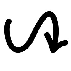 Hand drawn arrow mark cursor illustration