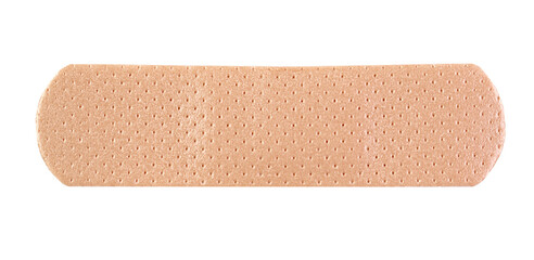 Typical adhesive bandage or sticking plaster isolated on transparent, PNG