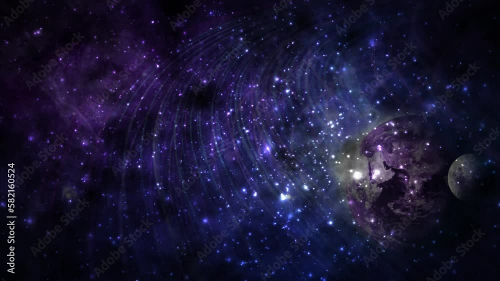 Canvas Prints abstract space galaxy with stars and constellations futuristic with glow effect, abstract background