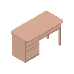 3d office desk icon PNG image with transparent background