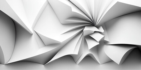 Obraz premium Background abstract pattern in white color, set of geometric lines of light and shadow