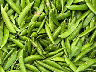 Pile of fresh snap peas