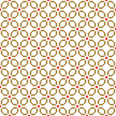 Floral Cross Stitch Embroidery on white background.geometric ethnic oriental seamless pattern traditional.Aztec style abstract vector illustration.design for texture,fabric,clothing,wrapping,sarong.