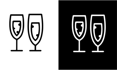 champagne-line-icon vector design