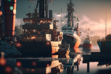 harbor created using AI Generative Technology