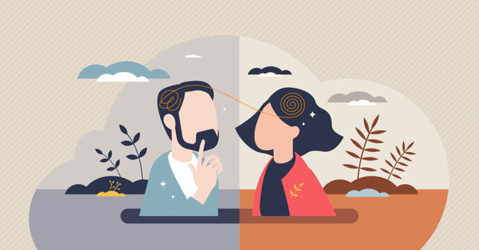 Empathy skills as ability to understand other feelings tiny person concept. Soft skills as intelligent compassion, mental solidarity and psychological sympathy vector illustration. Emotions awareness.