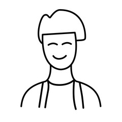person avatar line icon