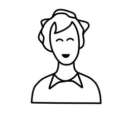 person avatar line icon