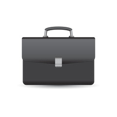 Briefcase or schoolbag icon in 3d style isolated on white background. vector illustration