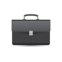 Briefcase or schoolbag icon in 3d style isolated on white background. vector illustration