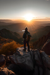 Fototapeta premium Bergsport Wandern