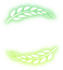 Set of wreath design neon