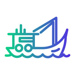boat fishing icon
