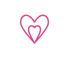 Heart Doodle Hand Drawn, Heart Line, Heart Outline