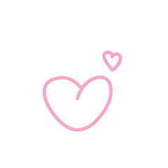 Heart Doodle Hand Drawn, Heart Line, Heart Outline