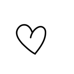 Heart Doodle Hand Drawn, Heart Line, Heart Outline