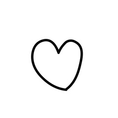 Heart Doodle Hand Drawn, Heart Line, Heart Outline