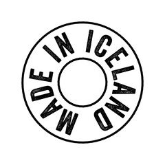 Made in Iceland text emblem stamp, concept background