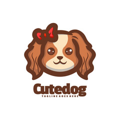 Cute Dog Logo Vector