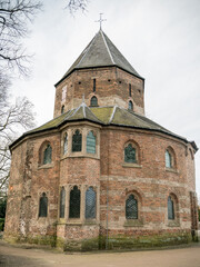 Back side of Saint Nicholas Chapel (Sint Nicolaas Kapel) in Park Valkhof in Nijmegen, the Netherlands