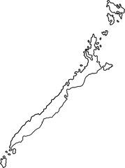doodle freehand drawing of palawan island map.