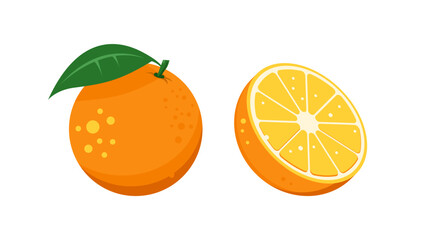 Orange Fruit Icons Vector Illustration PNG