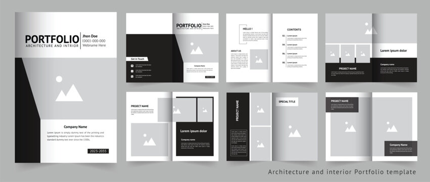 Professional Architecture portfolio or interior portfolio template